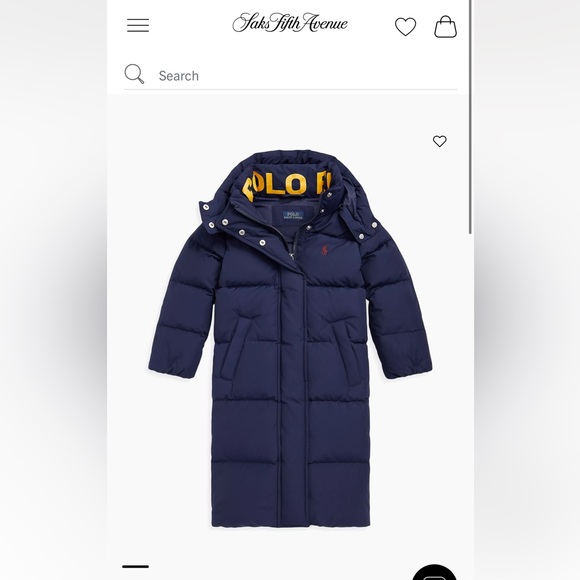Toddler Ralph Lauren POLO PUFFER jacket | Navy Blue | Size 5 | Excellent - Picture 5 of 5
